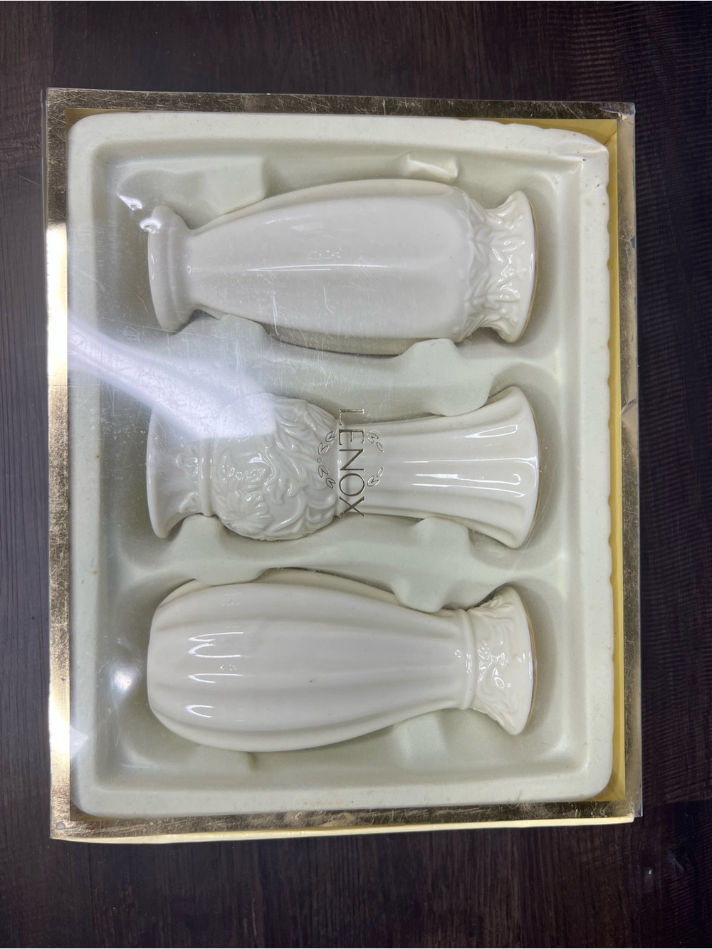 Brand New Set of Three Small Lenox Vases